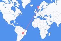 Flyrejser fra Araçatuba, Brasilien til Stavanger, Norge