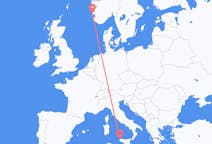 Flyreiser fra Haugesund, Norge til Trapani, Italia