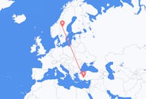 Flights from Isparta, Turkey to Sveg, Sweden
