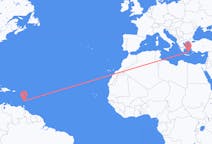 Flights from Saint Vincent to Santorini
