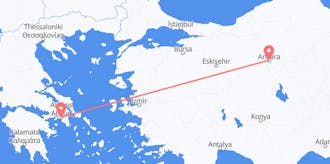 Flights from Greece to Turkey