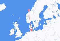Flyreiser fra Kristiansund, Norge til Hamburg, Tyskland