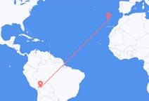 Flyrejser fra La Paz, Bolivia til Funchal, Portugal
