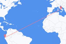 Flyrejser fra Tumbes, Peru til Napoli, Italien