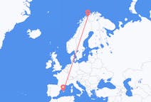 Flyg från Sørkjosen, Norge till Palma de Mallorca, Spanien