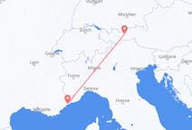 Flyreiser fra Innsbruck, Østerrike til Nice, Frankrike