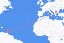 Flyrejser fra Tobago, Trinidad og Tobago til Thessaloniki, Grækenland