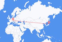 Flyg från Sendai, Japan till Innsbruck, Österrike