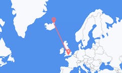 아이슬란드 토르쇼픈에서 출발해 영국 사우샘프턴으로(으)로 가는 항공편