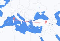 出发地 土耳其从 埃拉泽目的地 意大利奧里維亞的航班