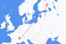 Flights from Grenoble, France to Savonlinna, Finland
