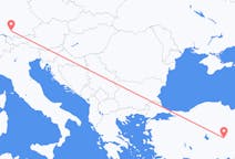 Flyreiser fra Kayseri, Tyrkia til Memmingen, Tyskland