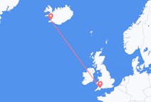 Flyg från Reykjavík till Exeter