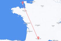 Flyrejser fra Toulouse til Saint Helier