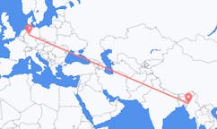 Flyreiser fra Kalay, Myanmar (Burma) til Paderborn, Tyskland