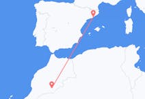 Vluchten van Zagora, Marokko naar Barcelona, Spanje