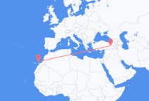 Flyreiser fra Bingöl, Tyrkia til Lanzarote, Spania