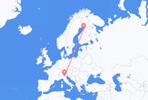 Vluchten van Oulu, Finland naar Verona, Italië