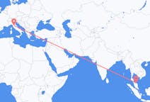 Flyreiser fra Kota Bharu, Malaysia til Firenze, Italia