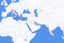 Flights from Tiruchirappalli, India to Bastia, France