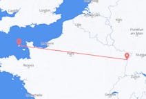 Flyreiser fra Strasbourg, til Guernsey