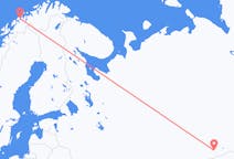 Fly fra Kurgan, Kurgan Oblast til Tromsø