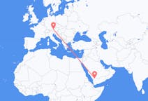 Flyg från Najran, Saudiarabien till Salzburg, Österrike