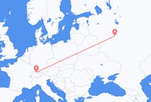 Loty z Zurychu, Szwajcaria do Moskwy, Rosja