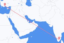 Flights from Madurai, India to Antalya, Turkey