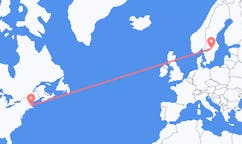 Flyrejser fra Boston, USA til Oerebro, Sverige