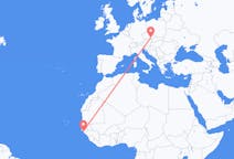 Flyg från Bissau, Guinea-Bissau till Brno, Tjeckien