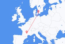 Flyg från Rodez, Frankrike till Köpenhamn, Danmark