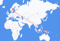 出发地 巴布亚新几内亚出发地 達魯目的地 瑞典林雪平的航班