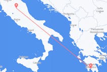 Vluchten van Kalamáta, Griekenland naar Perugia, Italië