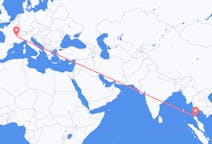 Flights from Surat Thani Province to Lyon
