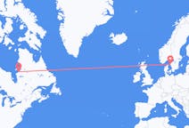 캐나다 쿠주아라픽에서 출발해 스웨덴 예테보리로(으)로 가는 항공편