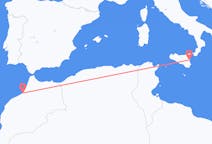 Flyreiser fra Rabat, Marokko til Catania, Italia