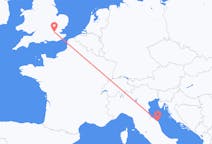Flyreiser fra Ancona, Italia til London, England