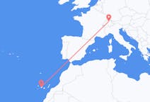 出发地 瑞士从苏黎世出发目的地 西班牙特内里费岛的航班