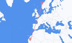 Flyreiser fra Atar, Mauritania til Førde, Norge