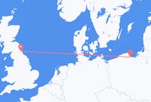 Flyg från Gdańsk, Polen till Newcastle upon Tyne, England