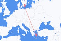 Fly fra Bornholm til Santorini