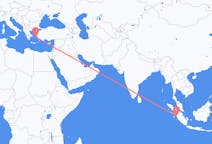 Flights from Padang, Indonesia to Icaria, Greece
