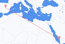 Flights from Jizan, Saudi Arabia to Madrid, Spain