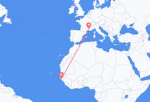 Flyrejser fra Bissau, Guinea-Bissau til Avignon, Frankrig
