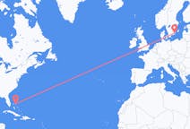 Flyrejser fra Marsh Harbour, Bahamas til Kalmar, Sverige
