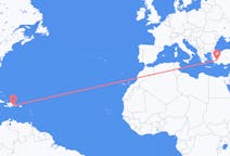 出发地 多米尼加共和国聖多明哥目的地 土耳其代尼茲利的航班