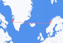 Flyg från Sandnessjøen, Norge till Sisimiut, Grönland