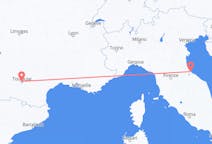 Flyreiser fra Toulouse, Frankrike til Rimini, Italia