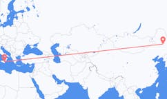 Flyreiser fra Daqing, Kina til Catania, Italia